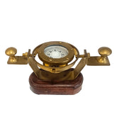 Vintage brass gimbal compass collectible maritime décor